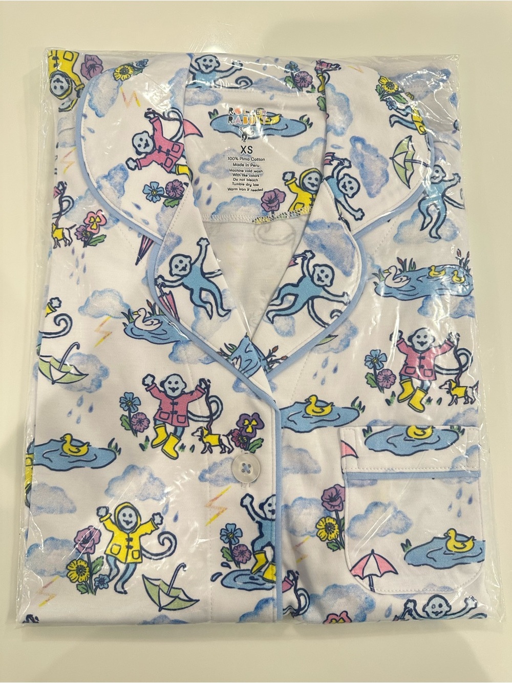 Roller Rabbit April Showers polo pajama set